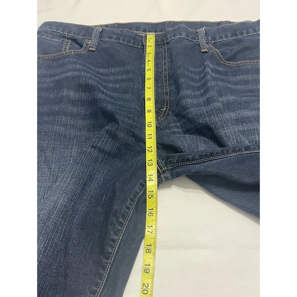 Levis 569 Loose Straight Denim Shorts Mens 40 Dark Wash Blue Indigo Jean Shorts